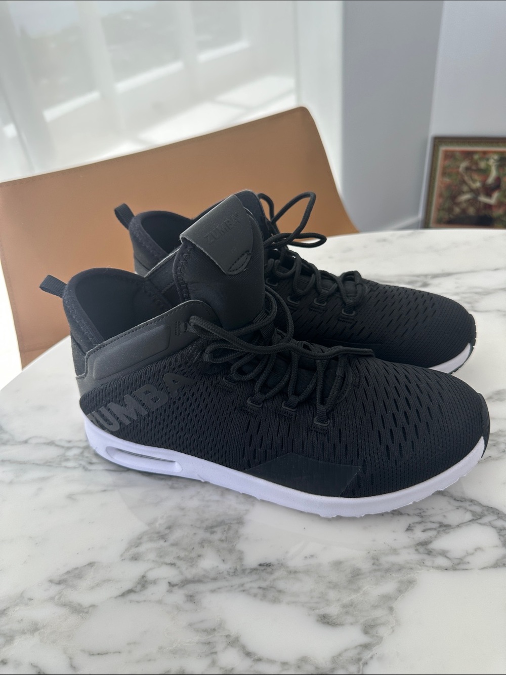 Zumba Air Funk Black Mid Top Dance Sneakers US 8.5 EU 40